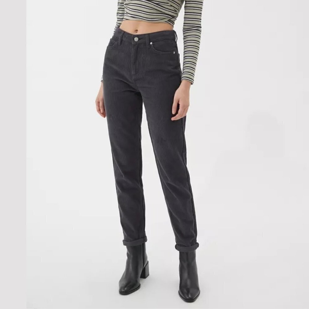 BDG Urban Outfitters High Rise Mom Corduroy Pants Gray Size 25